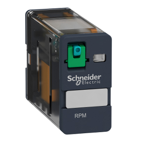 Schneider Electric Miniature Power Relay; 15A; SPDT; 24VDC; 5-Blade; Mechanical Indicator; Test Button
